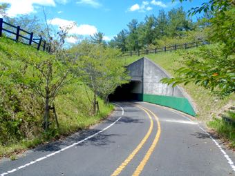 立体交差のトンネル